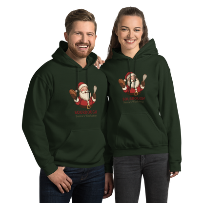 Sourdough Santa V2 | Unisex Hoodie Forest Green Apparel > Hoodies & Sweatshirts ZomaModa