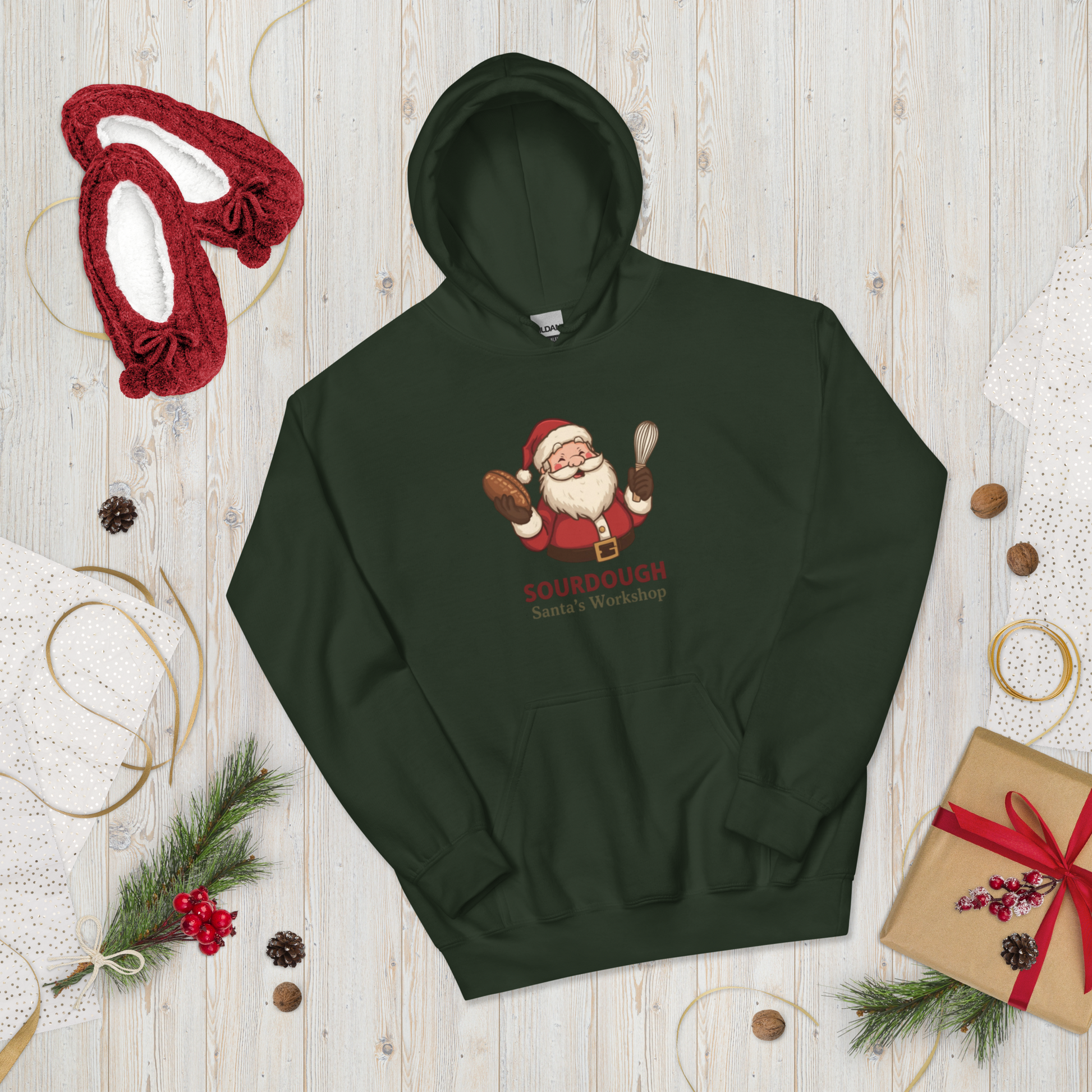Sourdough Santa V2 | Unisex Hoodie Apparel > Hoodies & Sweatshirts ZomaModa