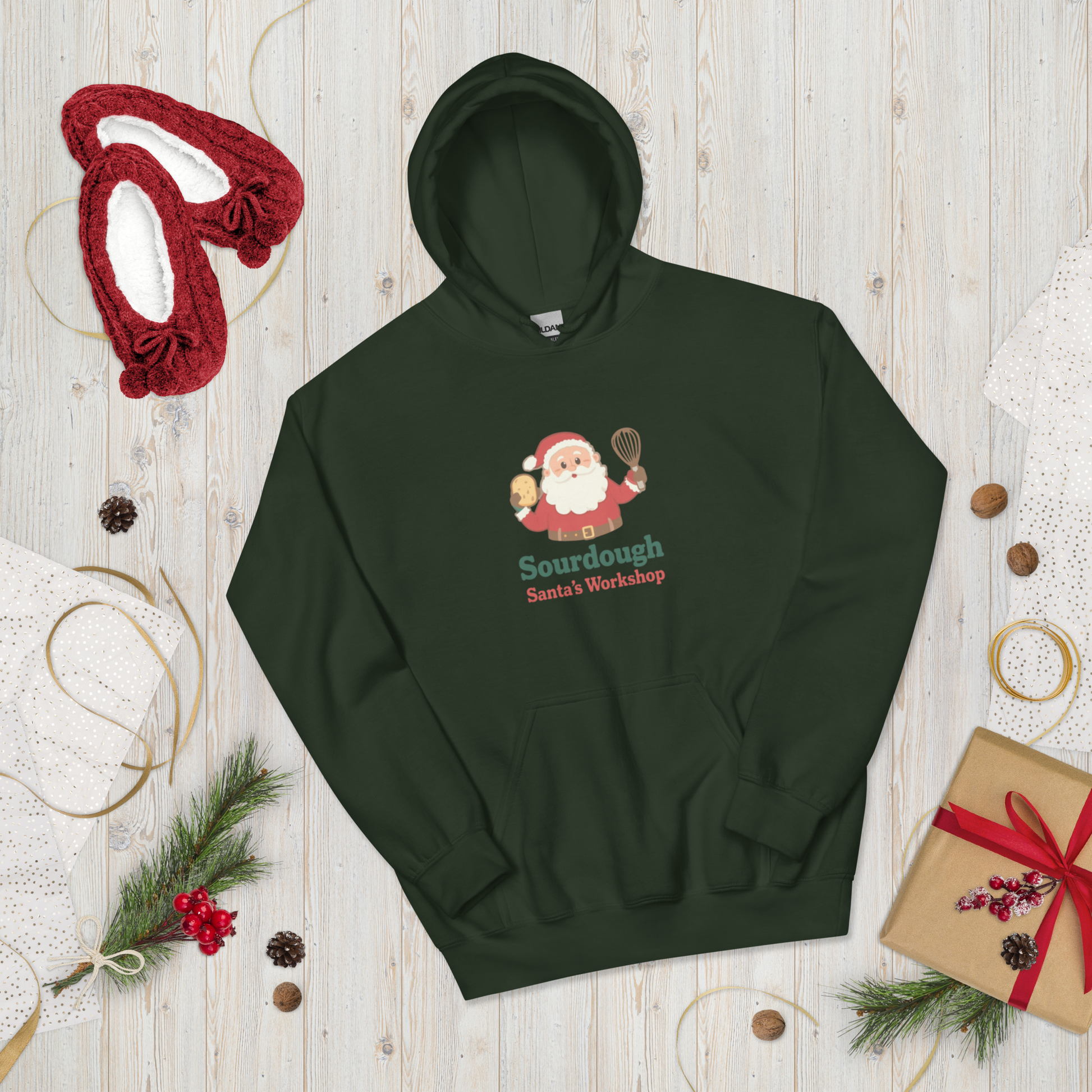 Sourdough Santa V1 | Unisex Hoodie Apparel > Hoodies & Sweatshirts ZomaModa