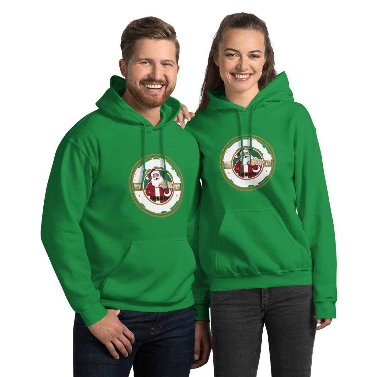 Cookie Detective – Santa’s Secret Baker V3 | Unisex Hoodie Irish Green Apparel > Hoodies & Sweatshirts ZomaModa
