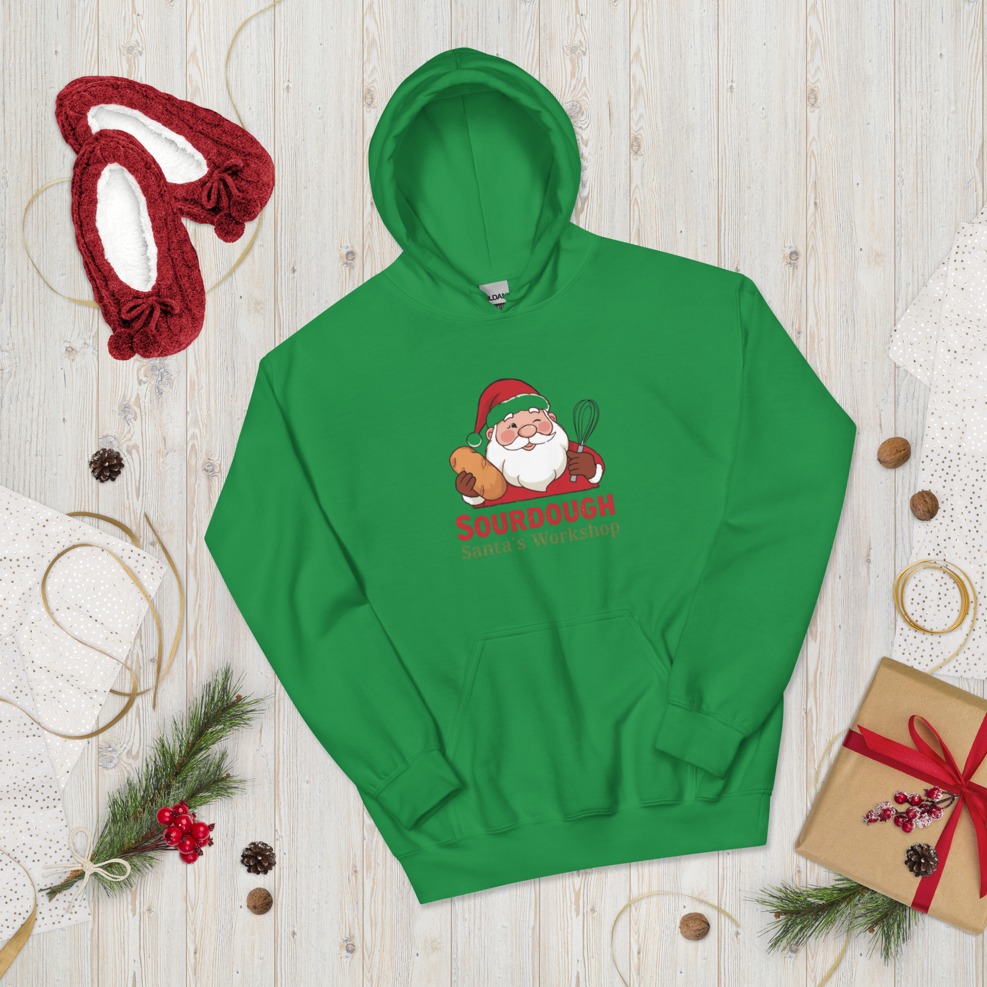 Sourdough Santa V3 | Unisex Hoodie Apparel > Hoodies & Sweatshirts ZomaModa