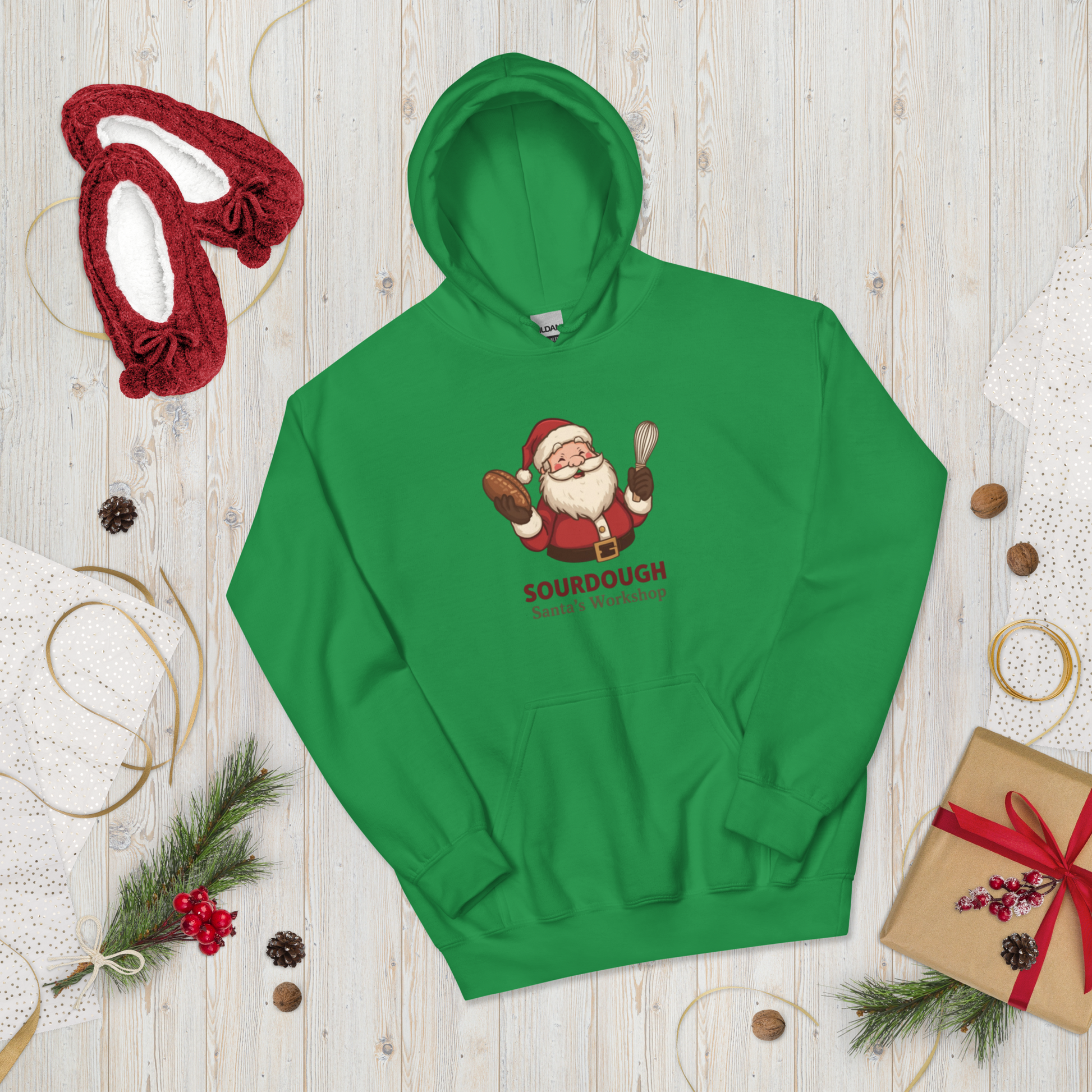 Sourdough Santa V2 | Unisex Hoodie Apparel > Hoodies & Sweatshirts ZomaModa