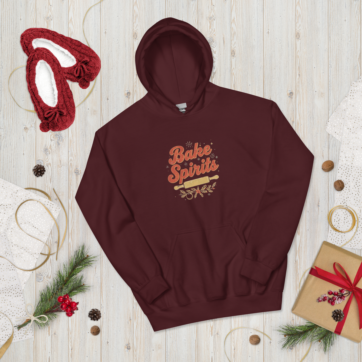 Bake Spirits Bright | Unisex Hoodie Apparel > Hoodies & Sweatshirts ZomaModa
