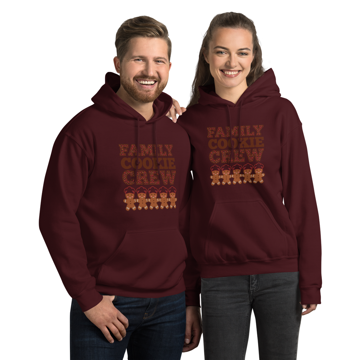 Family Cookie Crew V2 | Unisex Hoodie Maroon Apparel > Hoodies & Sweatshirts ZomaModa
