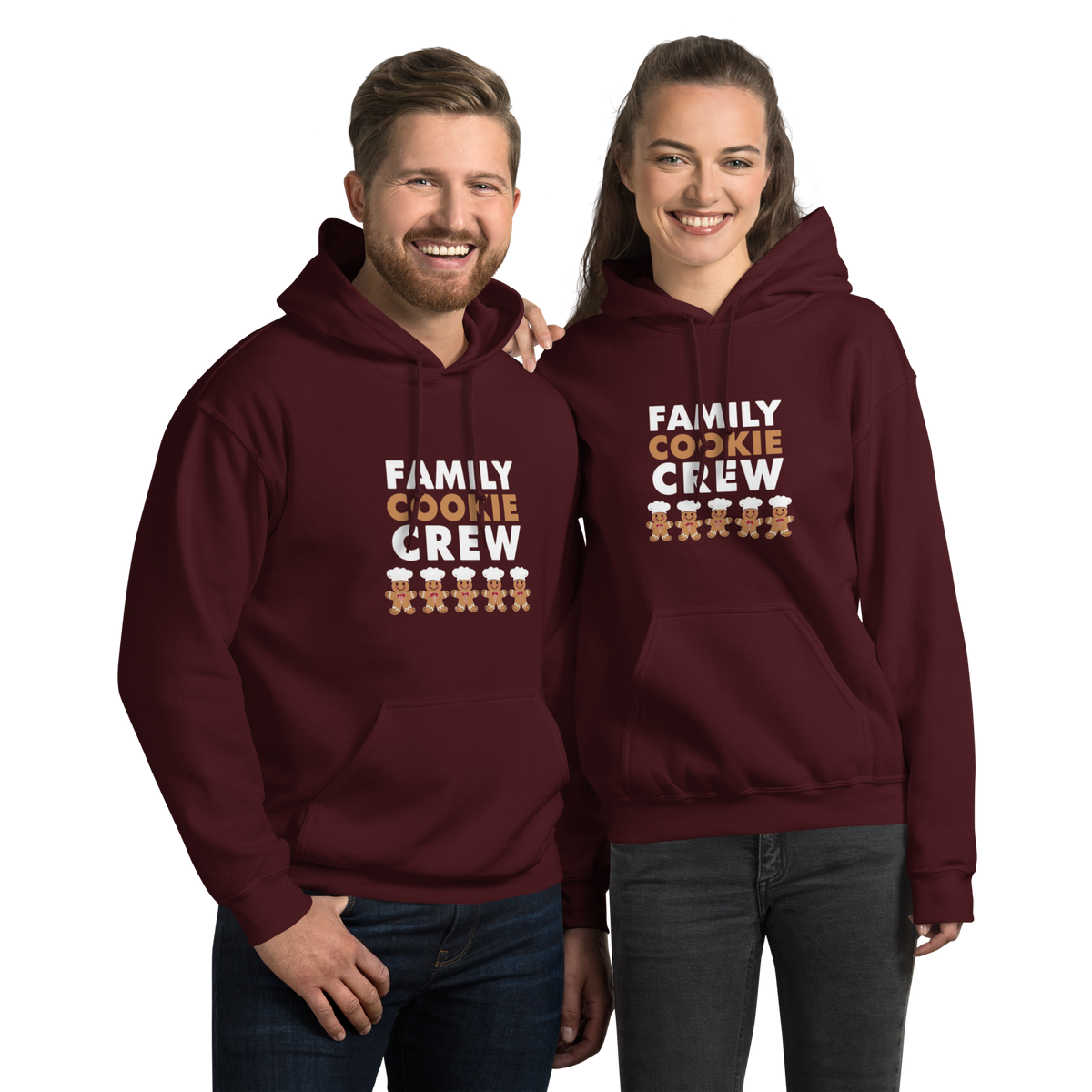 Family Cookie Crew V1 | Unisex Hoodie Maroon Apparel > Hoodies & Sweatshirts ZomaModa