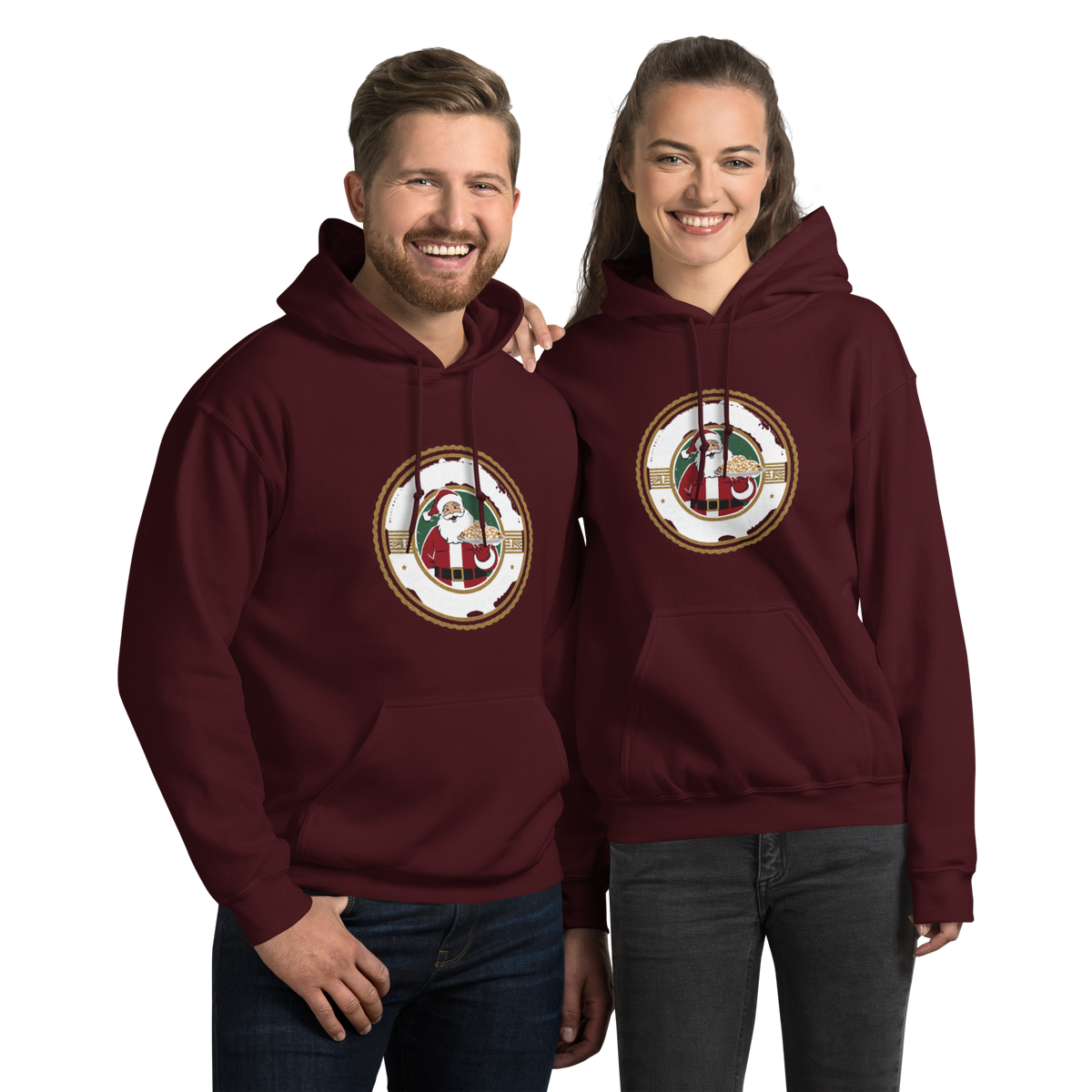 Cookie Detective – Santa’s Secret Baker V3 | Unisex Hoodie Maroon Apparel > Hoodies & Sweatshirts ZomaModa