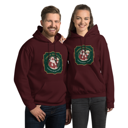 Cookie Detective – Santa’s Secret Baker V1 | Unisex Hoodie Maroon Apparel > Hoodies & Sweatshirts ZomaModa