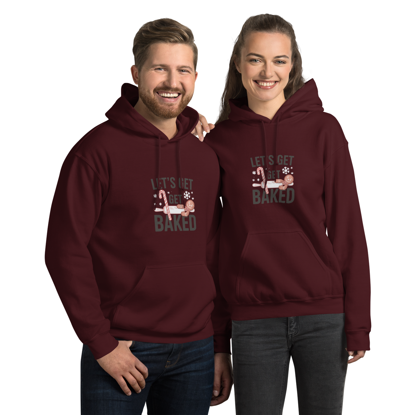 Let’s Get Baked V2 | Unisex Hoodie Maroon Apparel > Hoodies & Sweatshirts ZomaModa