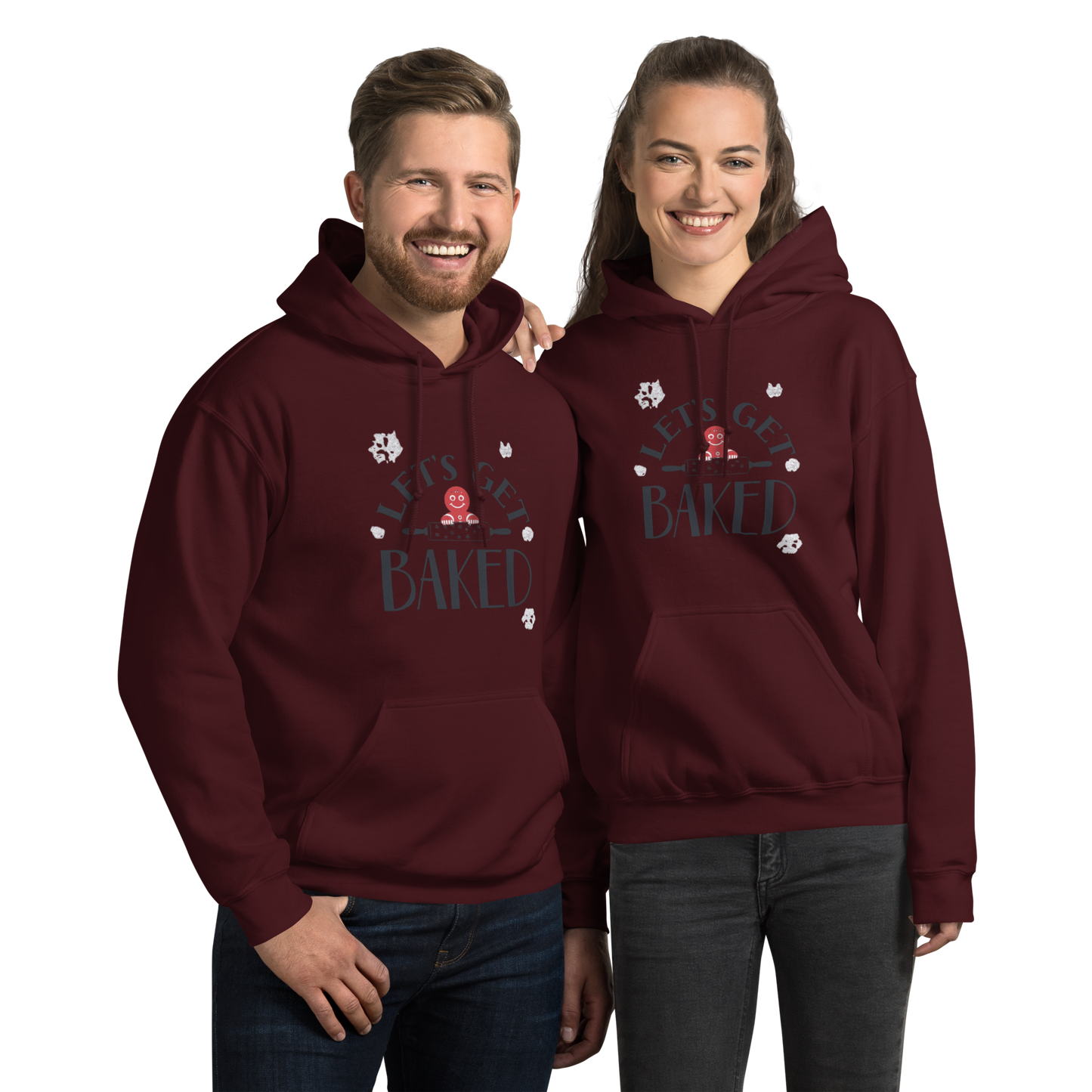 Let’s Get Baked V1 | Unisex Hoodie Maroon Apparel > Hoodies & Sweatshirts ZomaModa