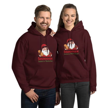 Sourdough Santa V3 | Unisex Hoodie Maroon Apparel > Hoodies & Sweatshirts ZomaModa