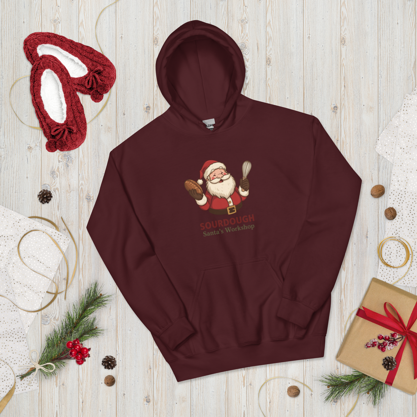 Sourdough Santa V2 | Unisex Hoodie Apparel > Hoodies & Sweatshirts ZomaModa