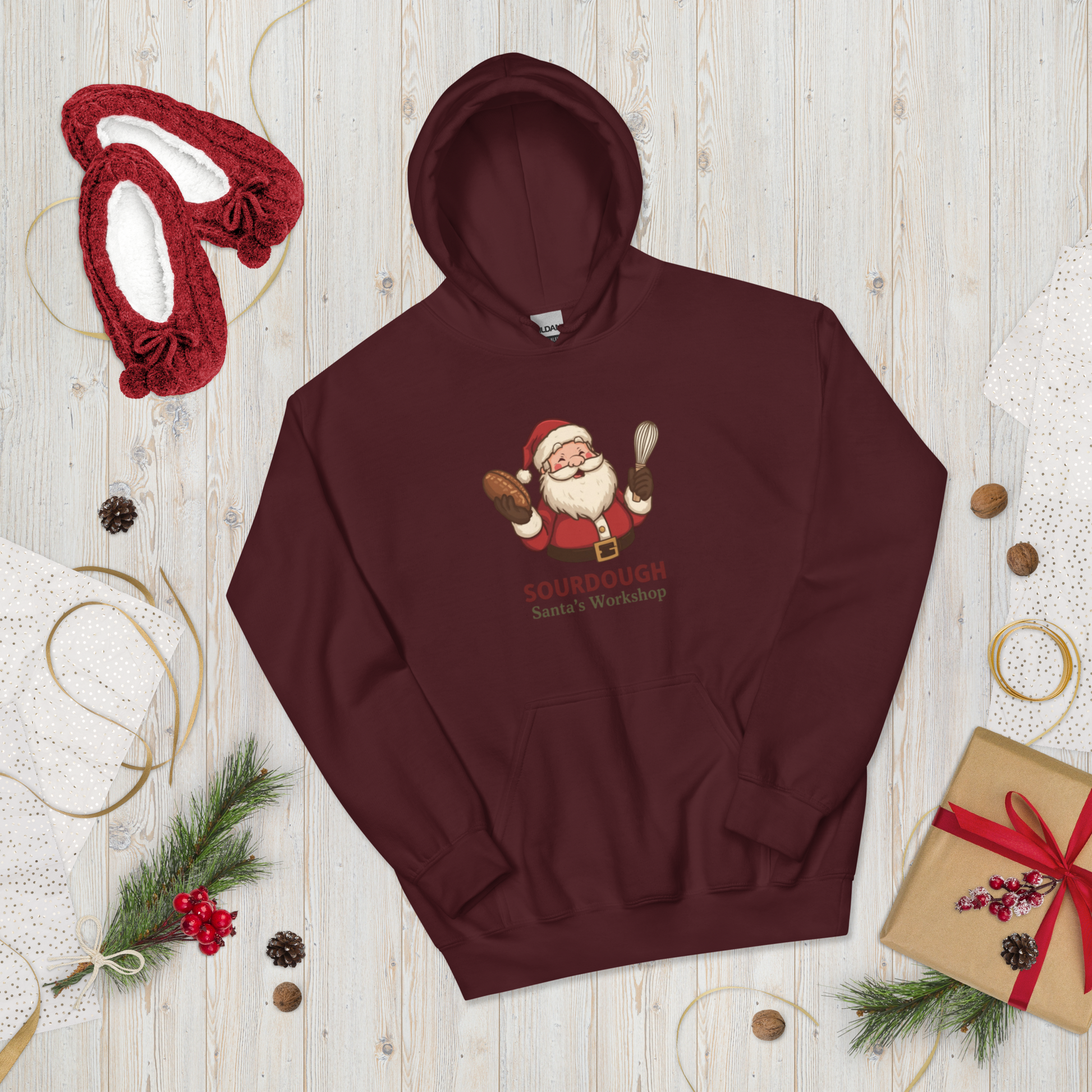 Sourdough Santa V2 | Unisex Hoodie Apparel > Hoodies & Sweatshirts ZomaModa