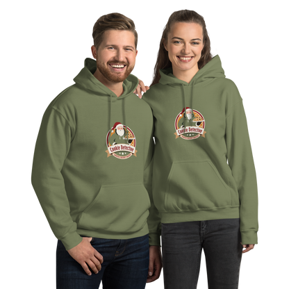 Cookie Detective – Santa’s Secret Baker V4 | Unisex Hoodie Military Green Apparel > Hoodies & Sweatshirts ZomaModa