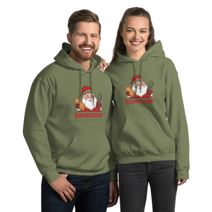 Sourdough Santa V3 | Unisex Hoodie Military Green Apparel > Hoodies & Sweatshirts ZomaModa
