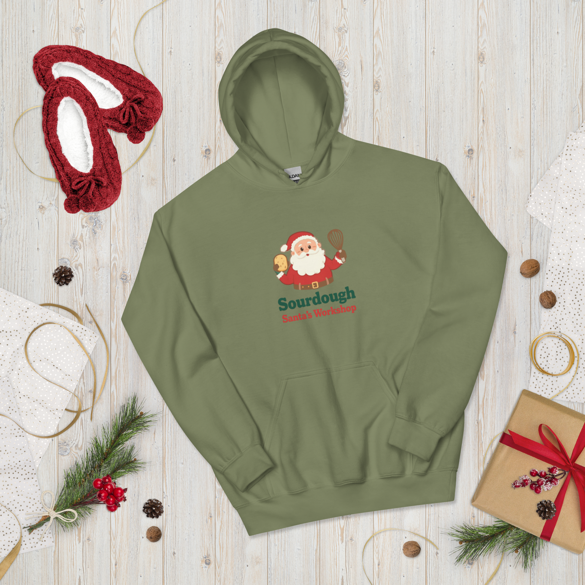 Sourdough Santa V1 | Unisex Hoodie Apparel > Hoodies & Sweatshirts ZomaModa