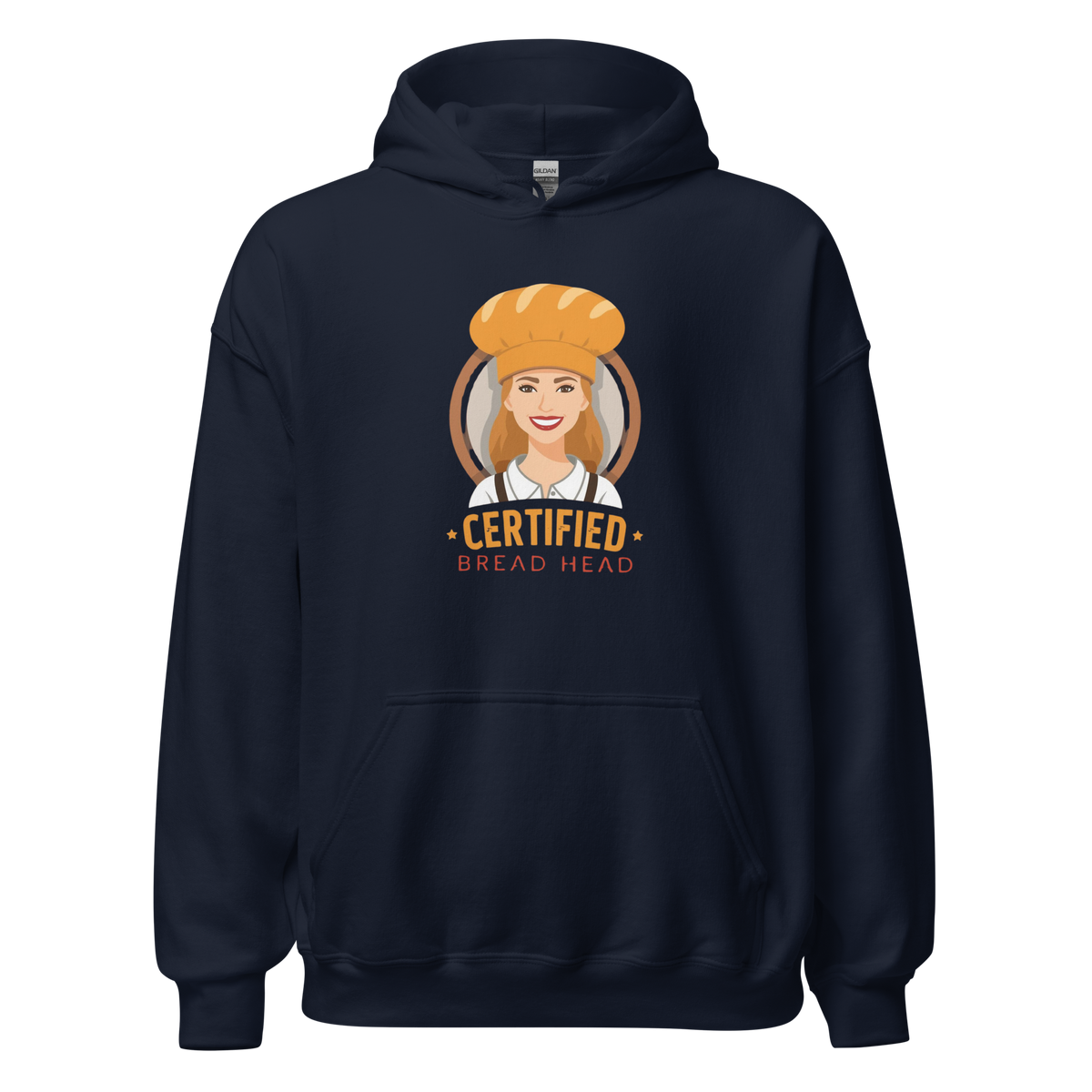 Certified Bread Head | Unisex Hoodie Navy Apparel > Hoodies & Sweatshirts ZomaModa