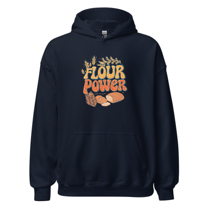 Flour Power | Unisex Hoodie Navy Apparel > Hoodies & Sweatshirts ZomaModa