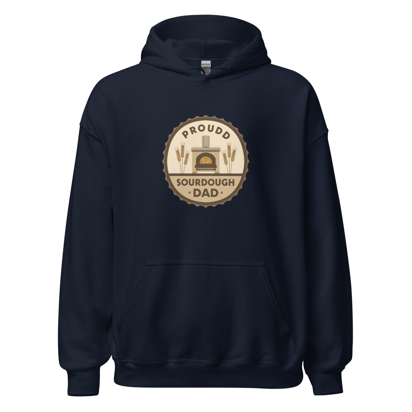 Sourdough Dad | Unisex Hoodie Navy Apparel > Hoodies & Sweatshirts ZomaModa