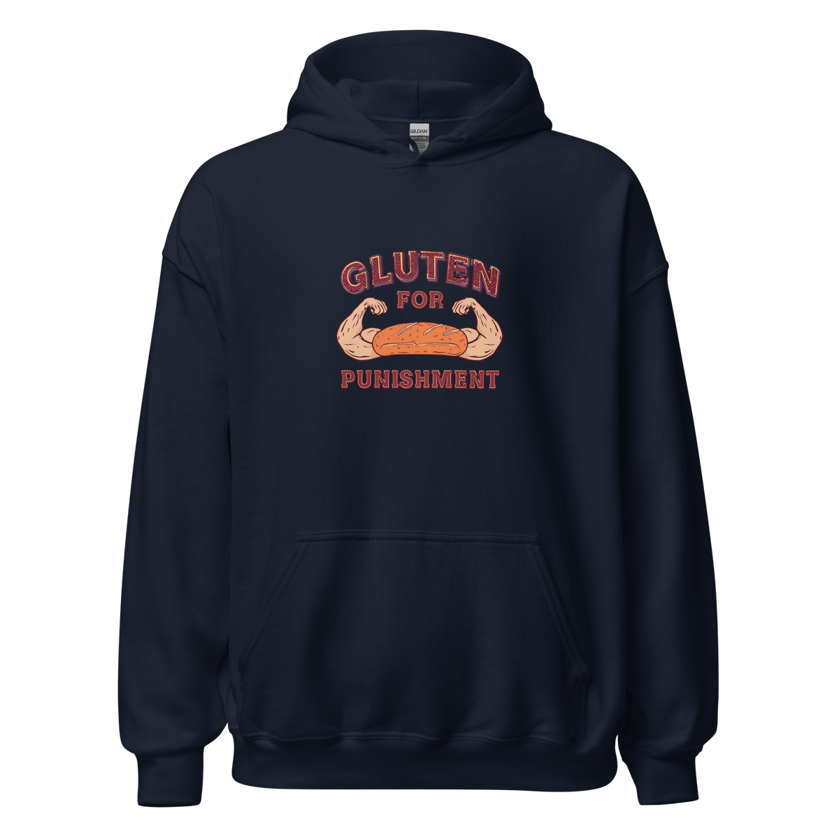 Gluten for Punishment | Unisex Hoodie Navy Apparel > Hoodies & Sweatshirts ZomaModa