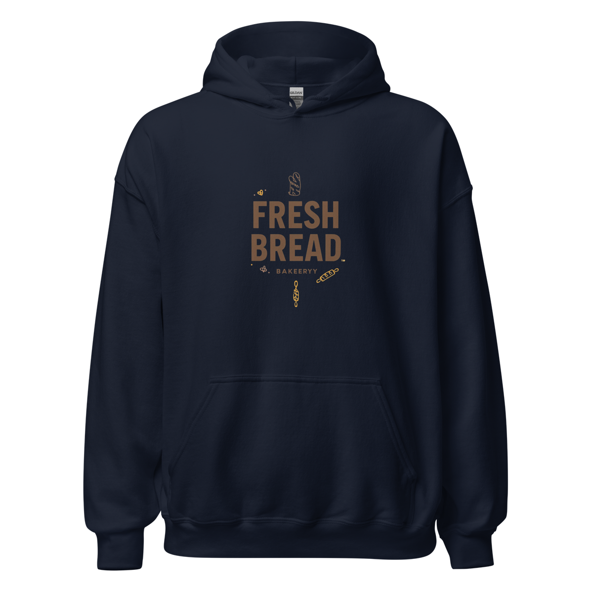 Eat Sleep Bake Repeat | Unisex Hoodie Navy Apparel > Hoodies & Sweatshirts ZomaModa