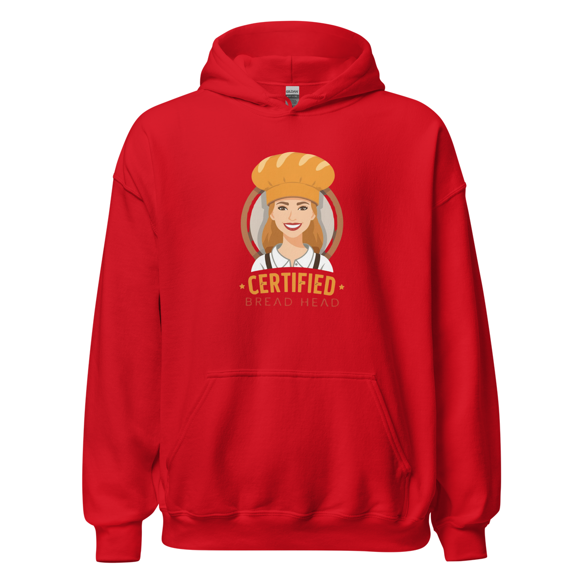 Certified Bread Head | Unisex Hoodie Red Apparel > Hoodies & Sweatshirts ZomaModa