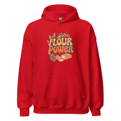 Flour Power | Unisex Hoodie Red Apparel > Hoodies & Sweatshirts ZomaModa