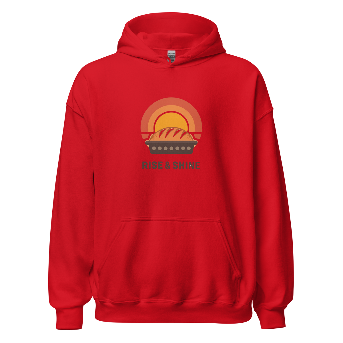 Rise & Shine | Unisex Hoodie Red Apparel > Hoodies & Sweatshirts ZomaModa
