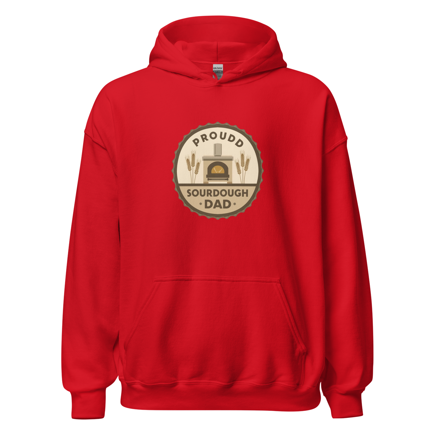 Sourdough Dad | Unisex Hoodie Red Apparel > Hoodies & Sweatshirts ZomaModa