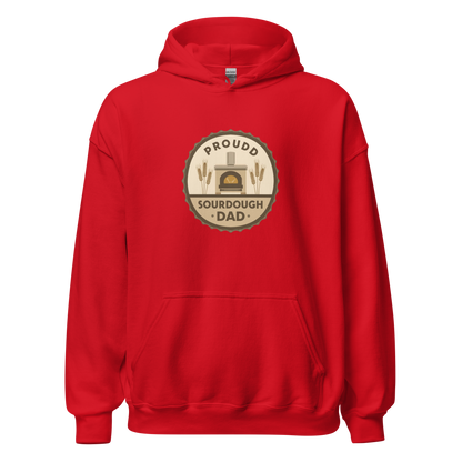 Sourdough Dad | Unisex Hoodie Red Apparel > Hoodies & Sweatshirts ZomaModa