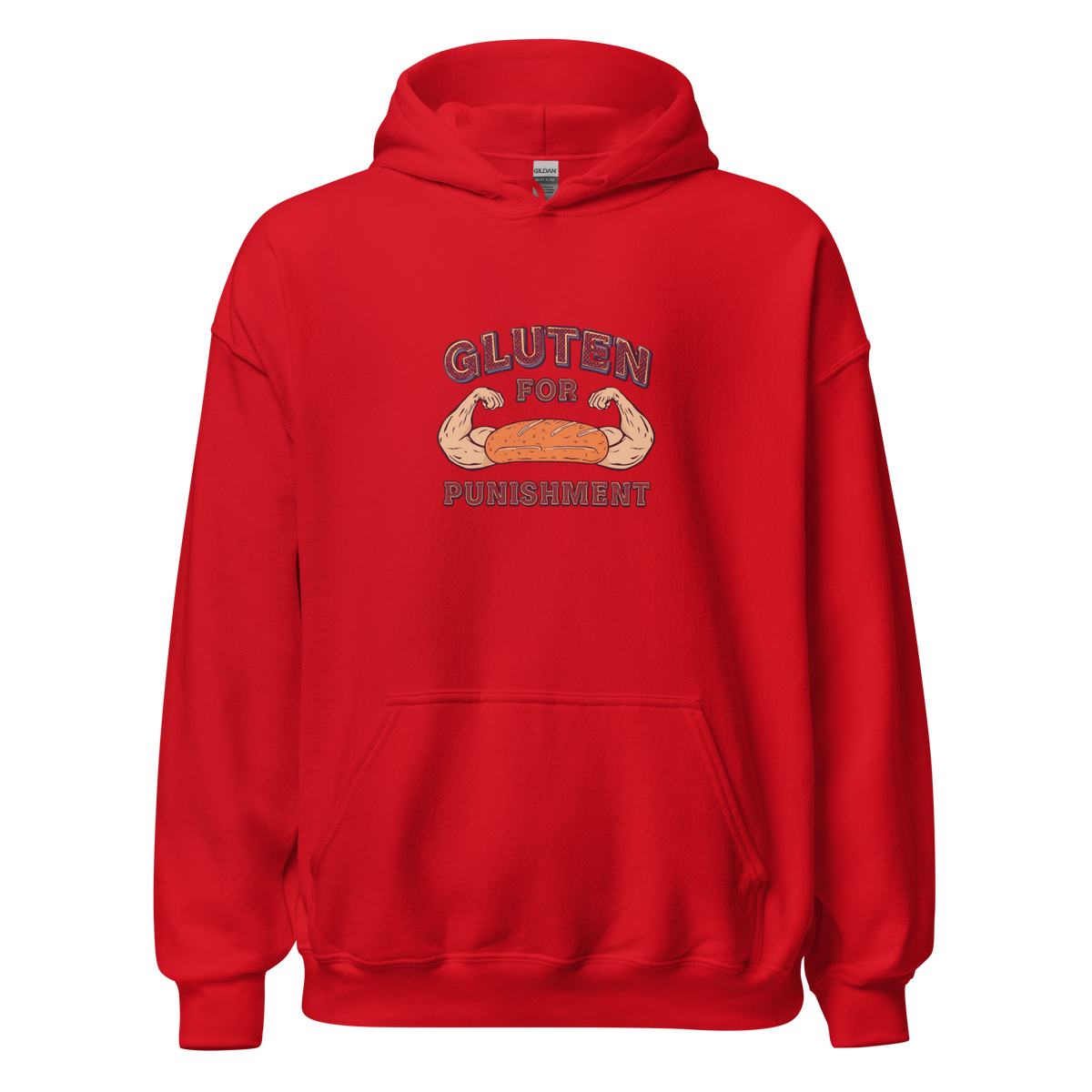 Gluten for Punishment | Unisex Hoodie Red Apparel > Hoodies & Sweatshirts ZomaModa