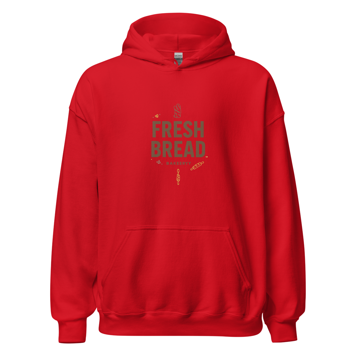 Eat Sleep Bake Repeat | Unisex Hoodie Red Apparel > Hoodies & Sweatshirts ZomaModa