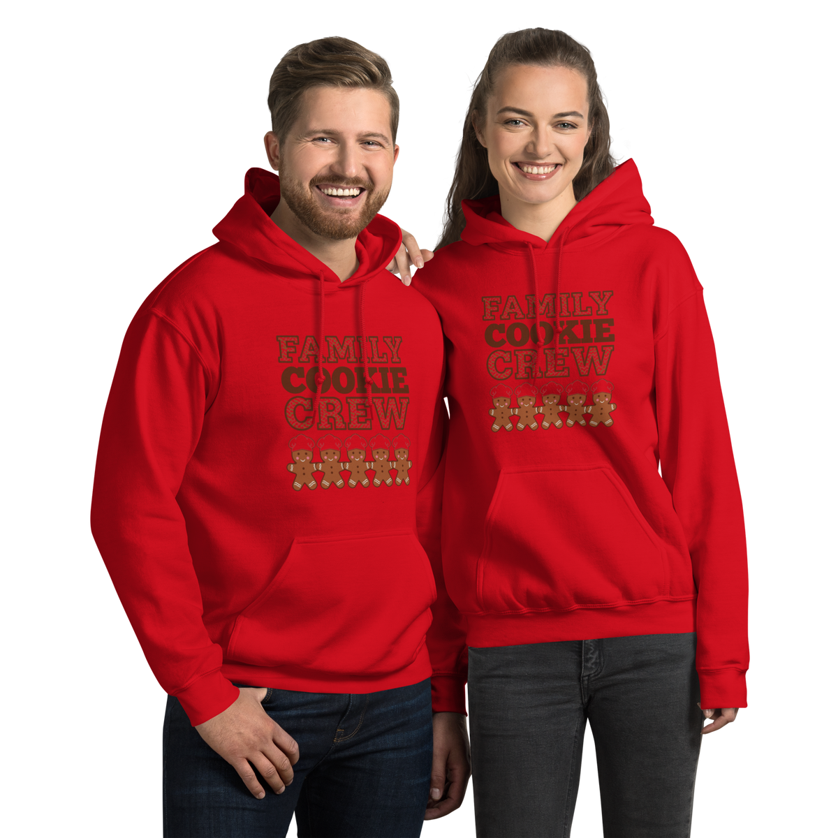 Family Cookie Crew V2 | Unisex Hoodie Red Apparel > Hoodies & Sweatshirts ZomaModa