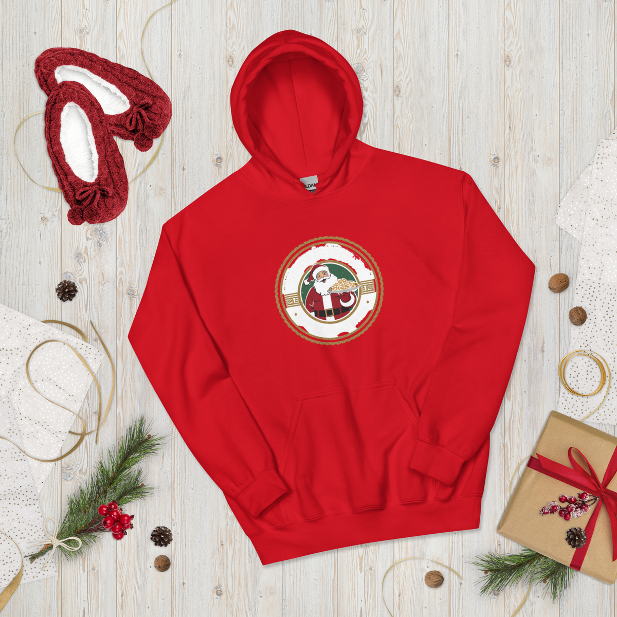 Cookie Detective – Santa’s Secret Baker V3 | Unisex Hoodie Apparel > Hoodies & Sweatshirts ZomaModa