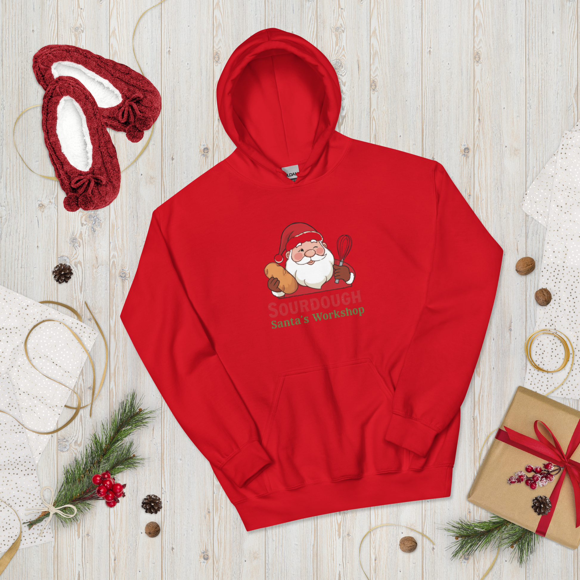 Sourdough Santa V3 | Unisex Hoodie Apparel > Hoodies & Sweatshirts ZomaModa