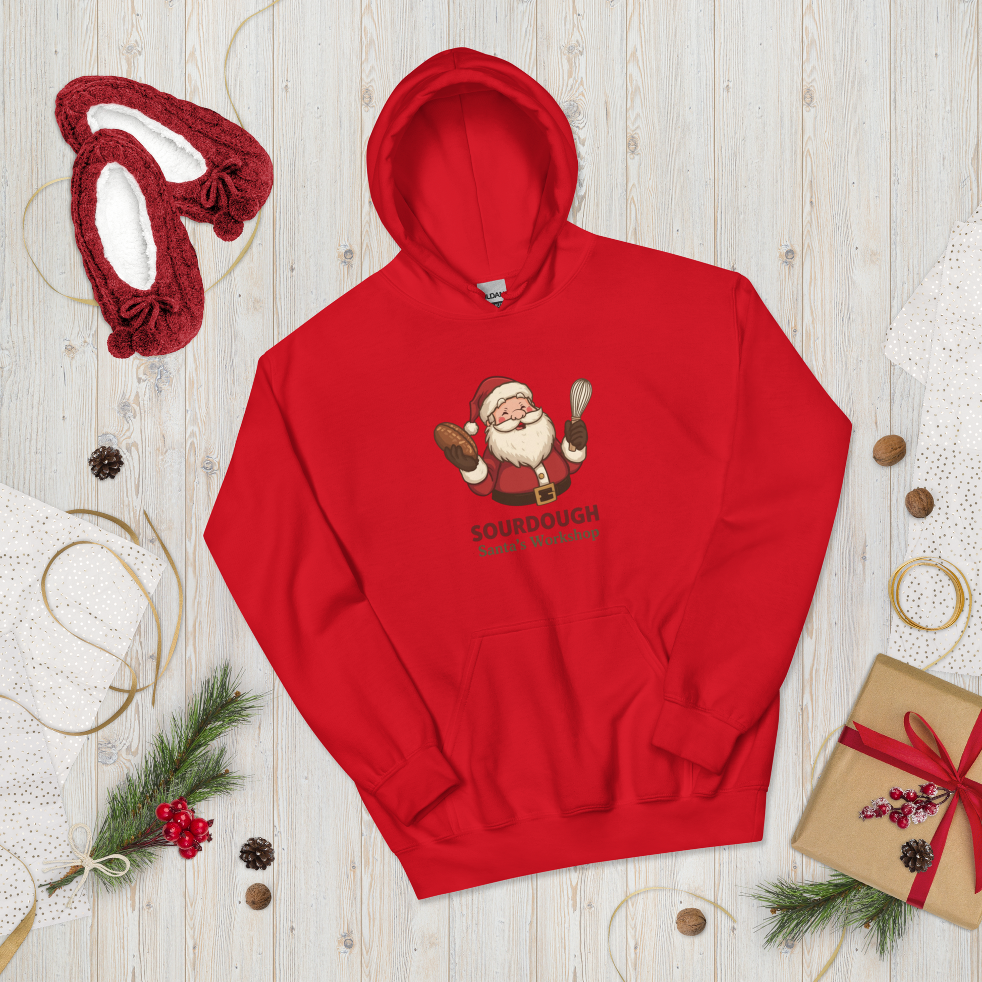 Sourdough Santa V2 | Unisex Hoodie Apparel > Hoodies & Sweatshirts ZomaModa
