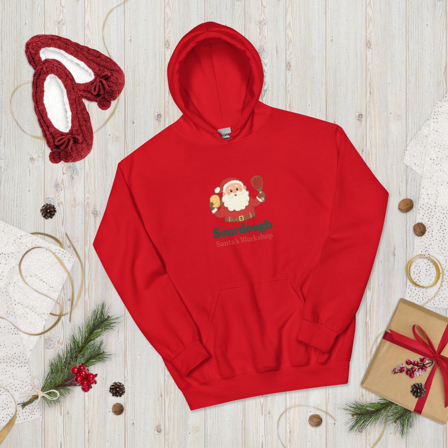 Sourdough Santa V1 | Unisex Hoodie Apparel > Hoodies & Sweatshirts ZomaModa