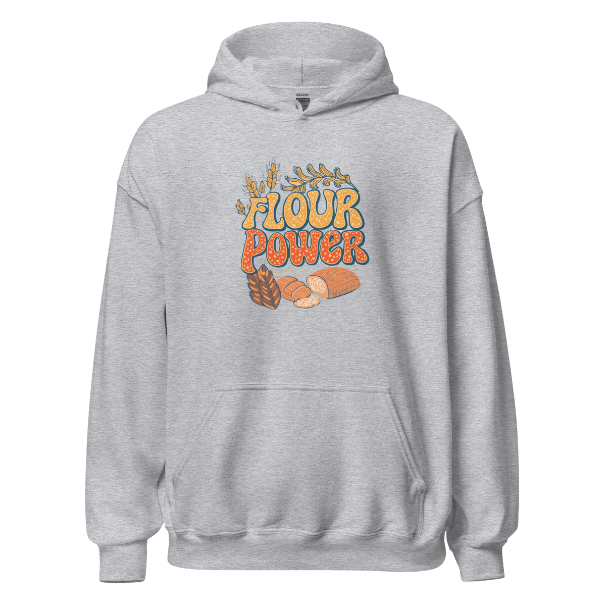 Flour Power | Unisex Hoodie Sport Grey Apparel > Hoodies & Sweatshirts ZomaModa