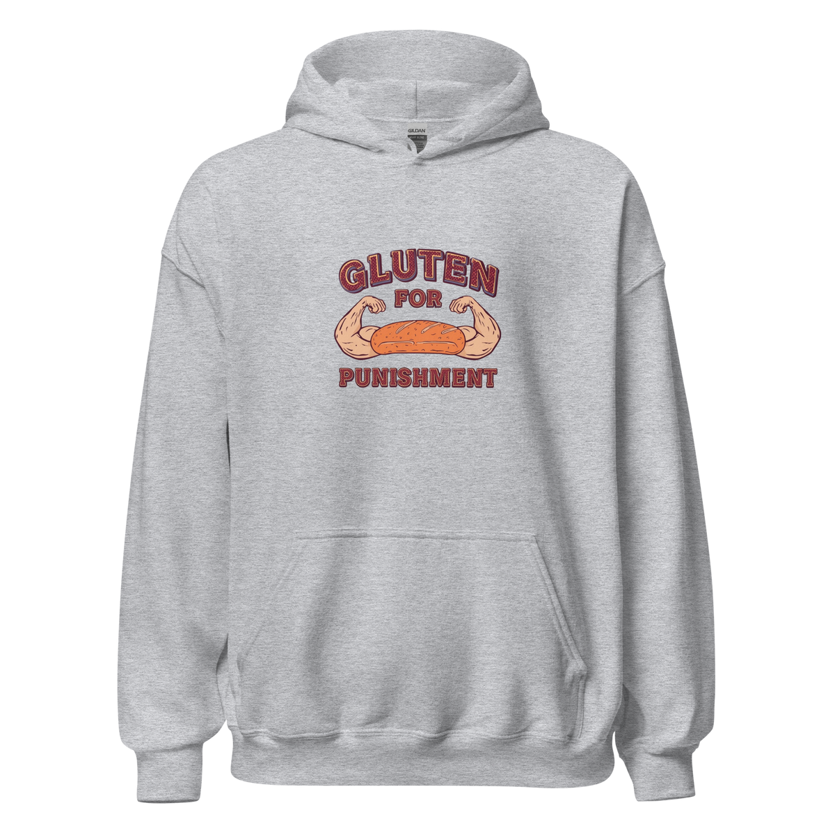 Gluten for Punishment | Unisex Hoodie Sport Grey Apparel > Hoodies & Sweatshirts ZomaModa