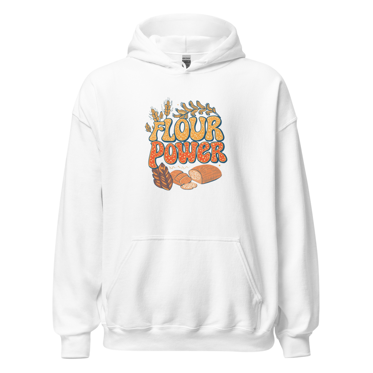 Flour Power | Unisex Hoodie White Apparel > Hoodies & Sweatshirts ZomaModa