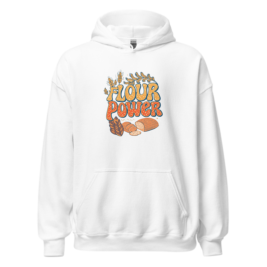 Flour Power | Unisex Hoodie White Apparel > Hoodies & Sweatshirts ZomaModa
