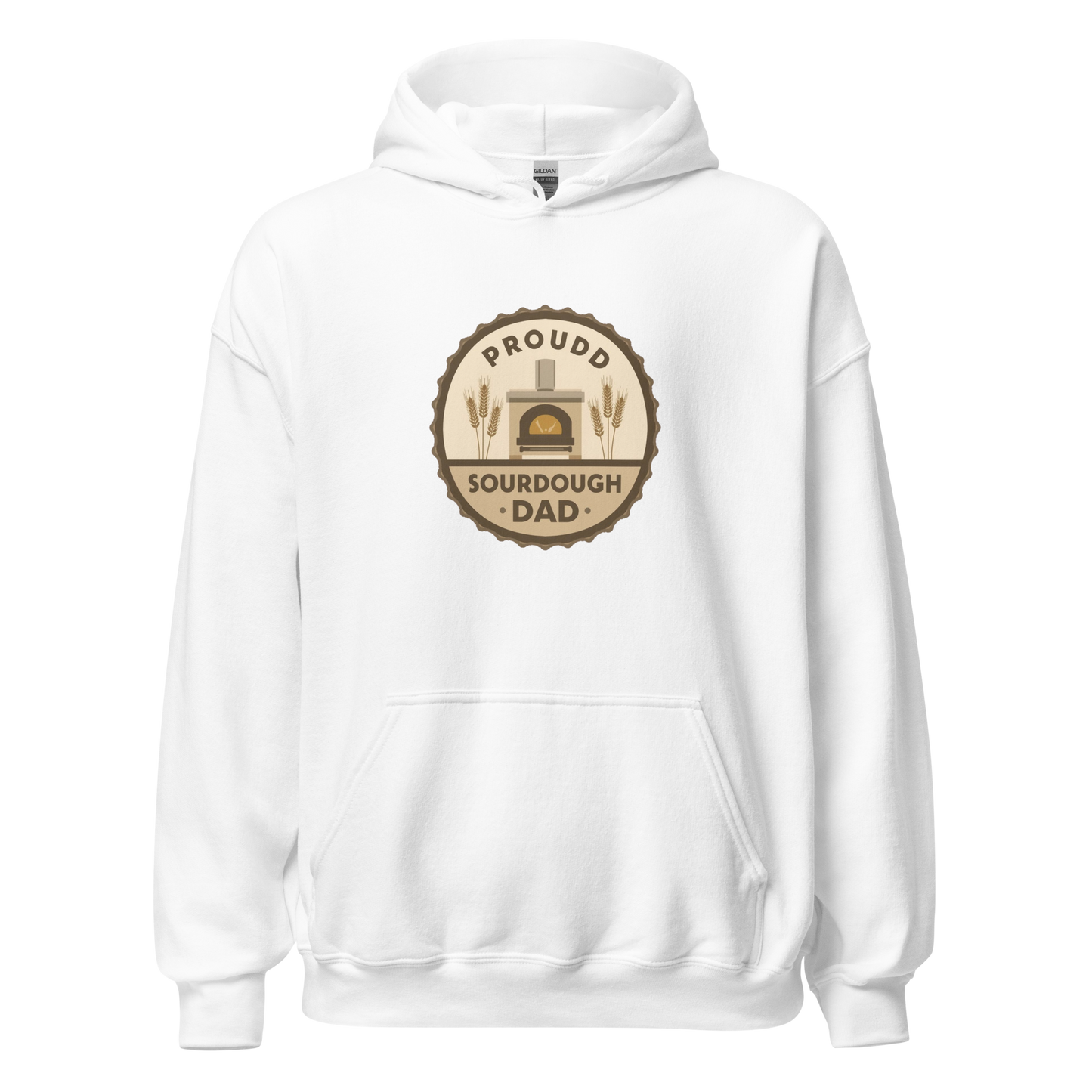 Sourdough Dad | Unisex Hoodie White Apparel > Hoodies & Sweatshirts ZomaModa
