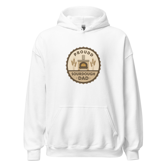 Sourdough Dad | Unisex Hoodie White Apparel > Hoodies & Sweatshirts ZomaModa
