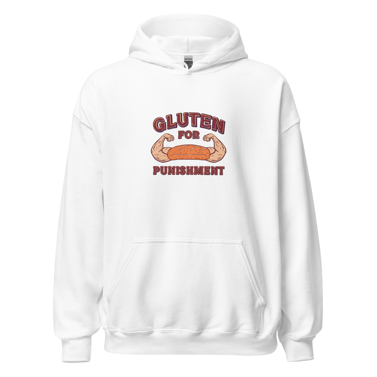 Gluten for Punishment | Unisex Hoodie White Apparel > Hoodies & Sweatshirts ZomaModa