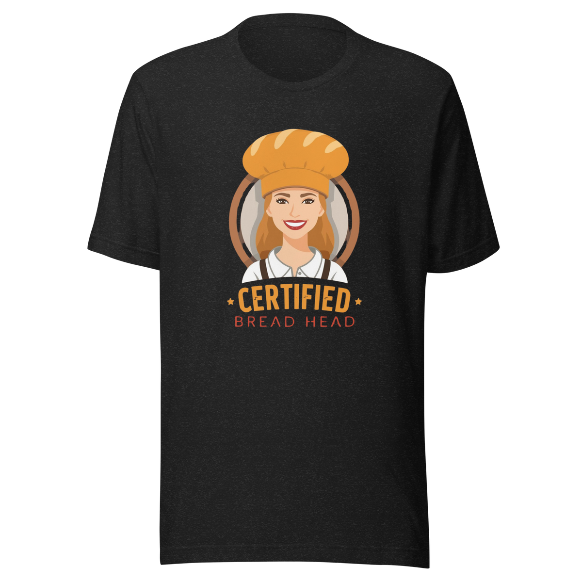 Certified Bread Head | Unisex t-shirt Black Heather Apparel > T-Shirts ZomaModa