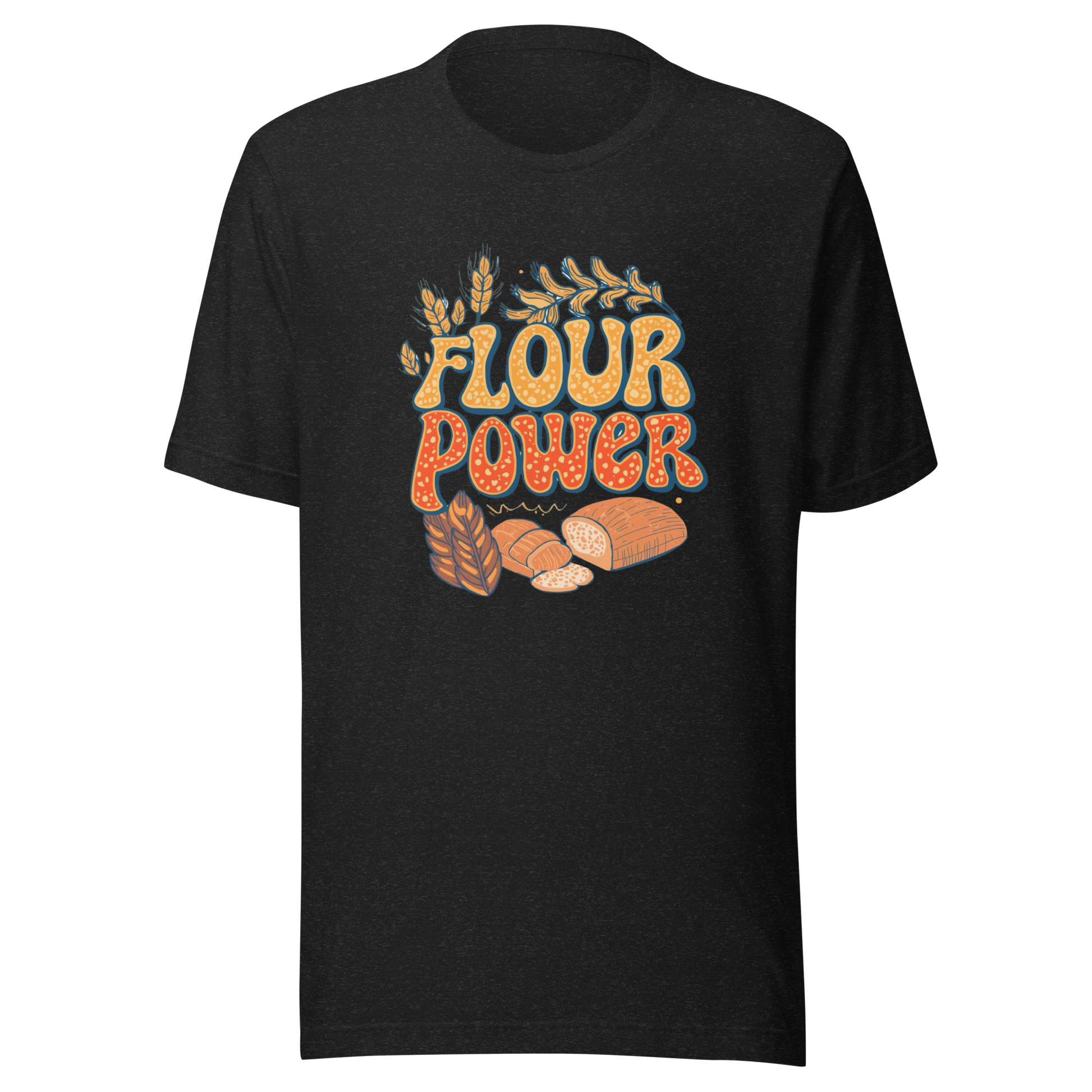 Flour Power | Unisex t-shirt Black Heather Apparel > T-Shirts ZomaModa