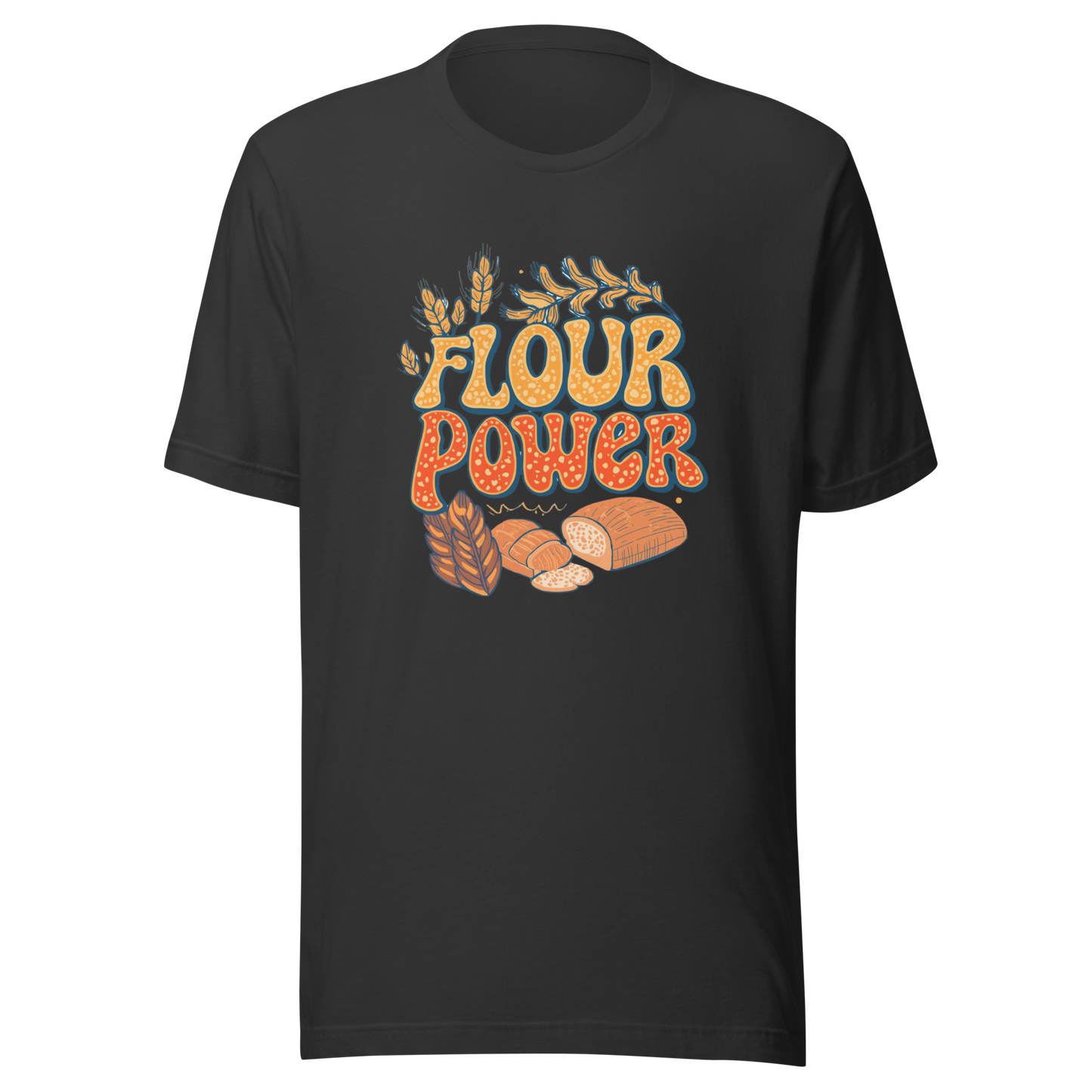 Flour Power | Unisex t-shirt Dark Grey Apparel > T-Shirts ZomaModa