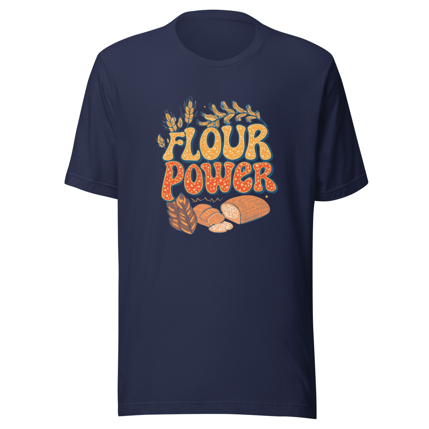 Flour Power | Unisex t-shirt Navy Apparel > T-Shirts ZomaModa
