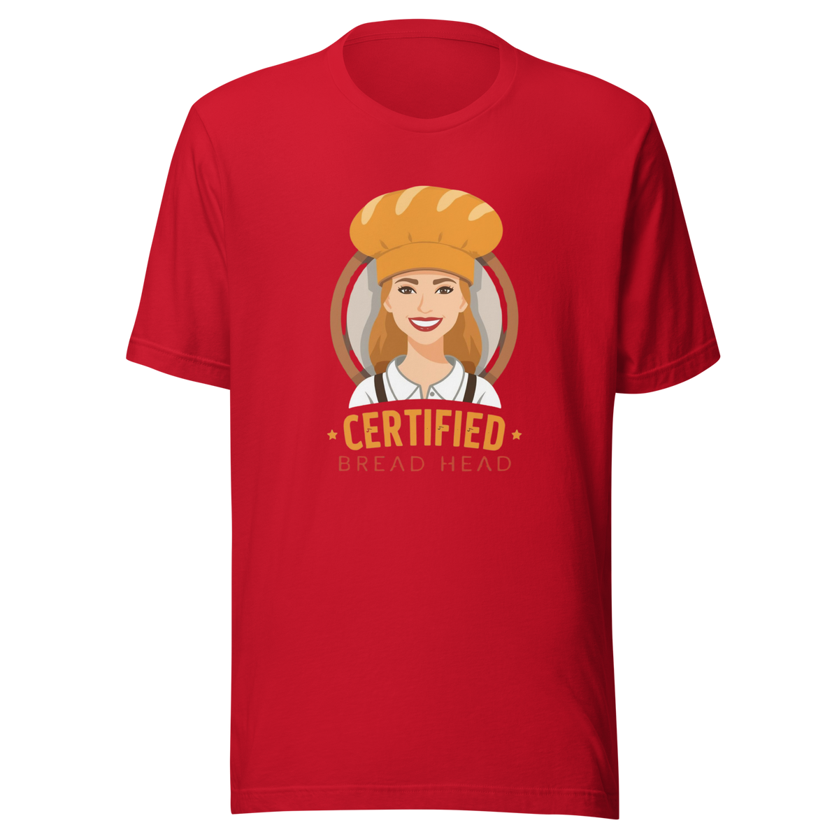 Certified Bread Head | Unisex t-shirt Red Apparel > T-Shirts ZomaModa