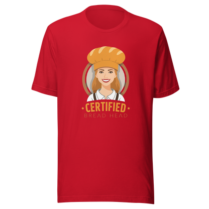 Certified Bread Head | Unisex t-shirt Red Apparel > T-Shirts ZomaModa