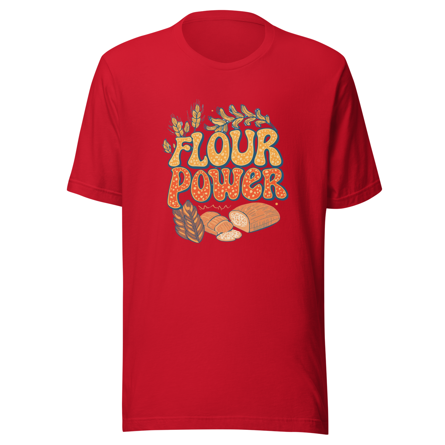 Flour Power | Unisex t-shirt Red Apparel > T-Shirts ZomaModa